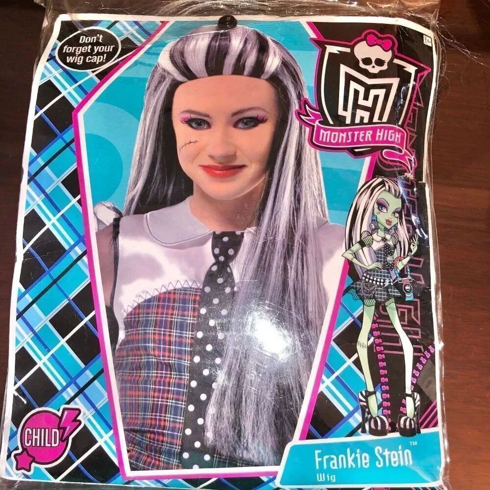Monster High Frankie Stein Child Halloween Wig Halloween Party Costume USA